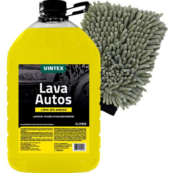 Imagem de Luva Microfibra Para Lavar Carro + Shampoo Lava Autos Vonixx