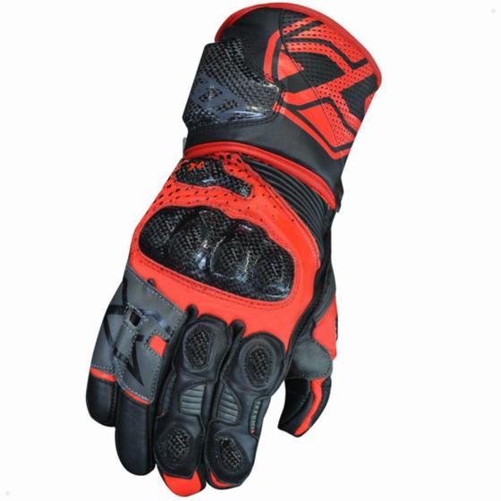 Luva Moto X11 Racing Carbon Cano Longo C/Tecido Respirável Imagem de Luva Moto X11 Racing Carbon Cano Longo C/Tecido Respirável