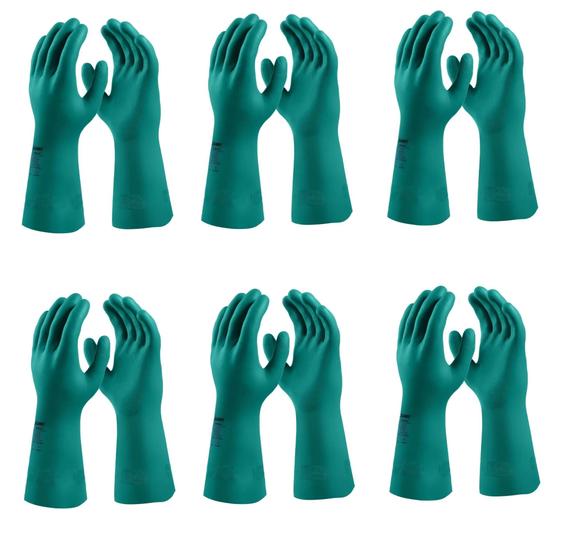 Imagem de Luva multiuso borracha danny nitrisilver - tam. médio (8) - kit c/6 pares