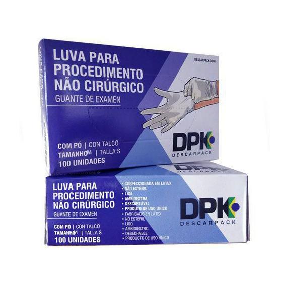 Imagem de Luva Não Cirúrgica Com Pó Uso Médico Caixa Com 100 Unidades