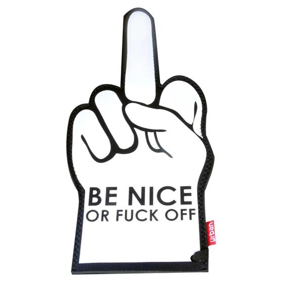 Imagem de Luva Neoprene Be Nice Or Fuck Off Branco E Preto Urban