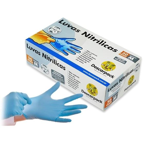 Imagem de Luva nitrilica azul g s/po 100un