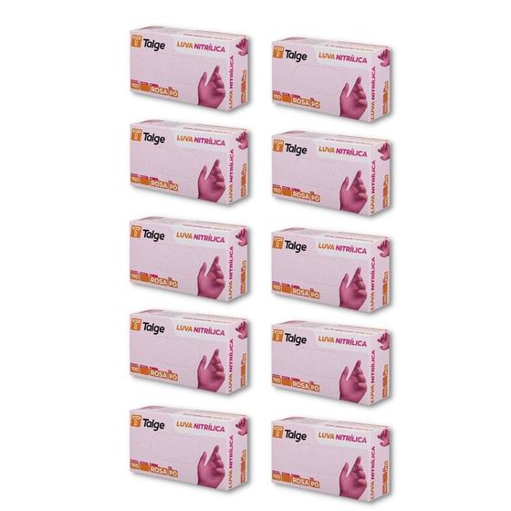 Imagem de Luva Nitrílica  P Talge Sem Pó Rosa Caixa Fechada Com 1000 Un.
