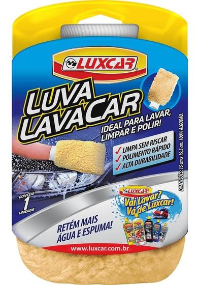 Imagem de Luva Para Lavar Carro Automotiva Luxcar Limpa Sem Riscar