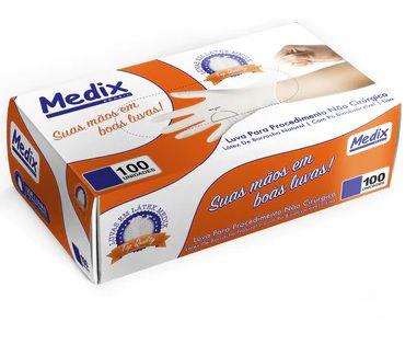Imagem de Luva Para Procedimento Não Cirúrgico Látex MEDIX (caixa com 100)