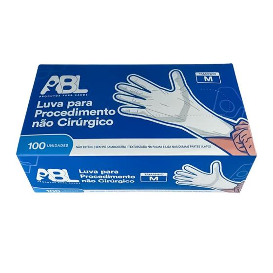 Imagem de Luva para procedimento não cirúrgico látex sem pó abl 100un tam: pp