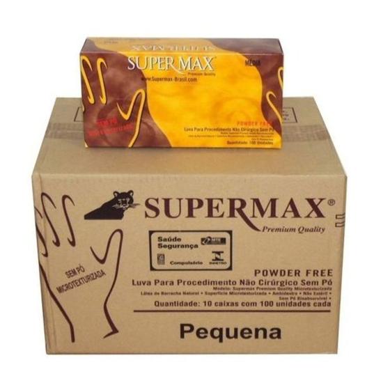 Imagem de LUVA PARA PROCEDIMENTO S/PÓ SUPERMAX cx 100un