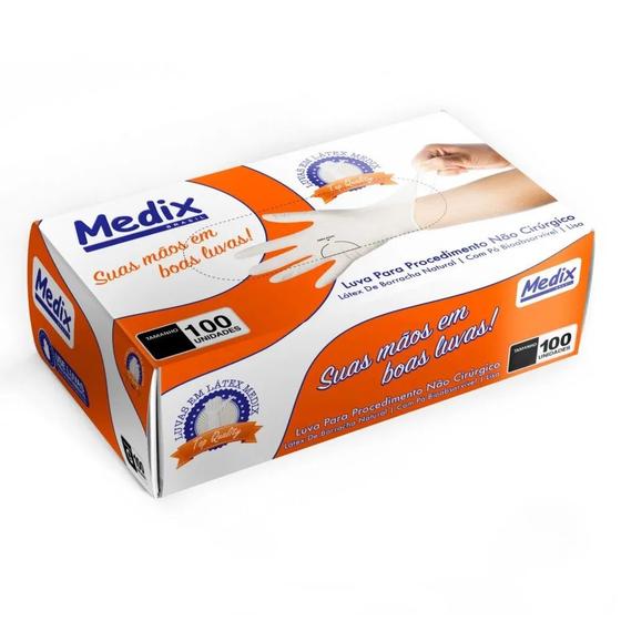 Imagem de Luva Procedimento Não Cirúrgico Latex com Pó Tam M  Medix