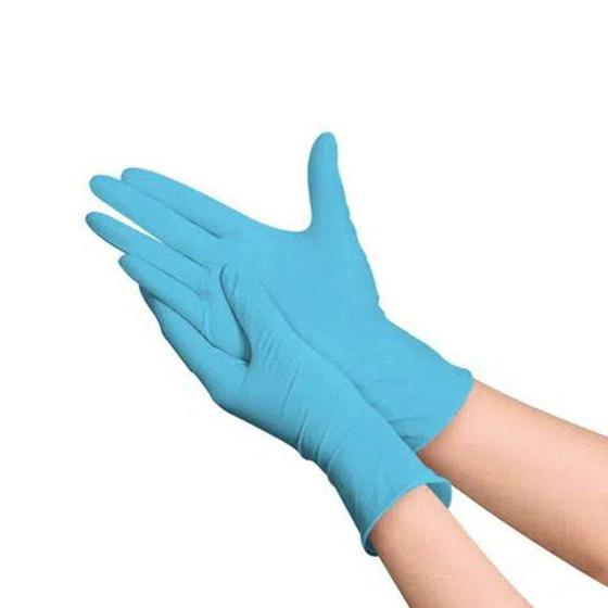 Imagem de Luva Procedimento Nitrílica Sem Talco Azul Cx C/ 50 Pares - Multilaser