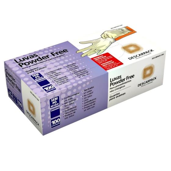 Imagem de Luva Procedimentos Powder Free sem Pó Tam P - 100 luvas