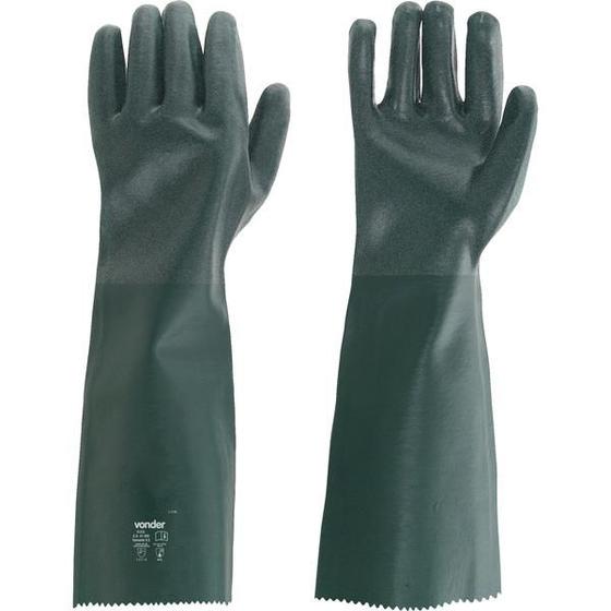 Imagem de Luva PVC Palma Áspera com Forro 46cm Pav0046 com 05 pares - Vonder