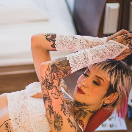 Luva Renda Branca - Raridade Lingerie Imagem de Luva Renda Branca