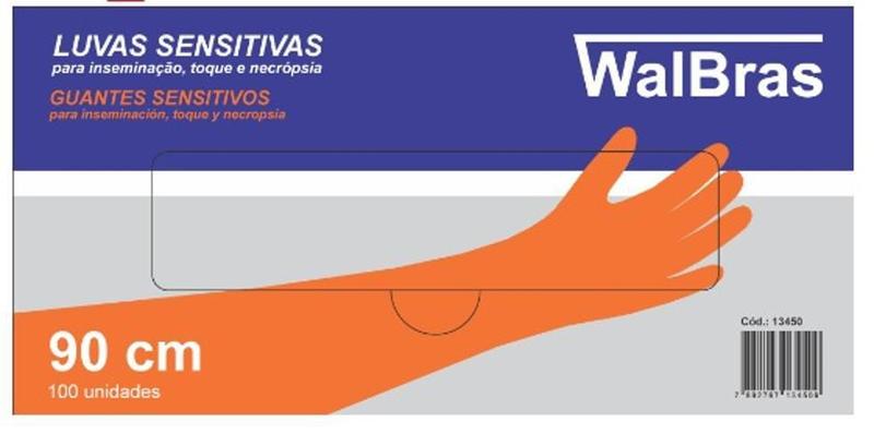 Imagem de Luva Sensitiva Para Inseminação Com 90Cm - Caixa Com 100