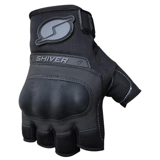 Imagem de Luva Shiver Dart Meio Dedo Com Proteção Unissex Motoqueiro Motociclista Motoboy Ciclista Bike