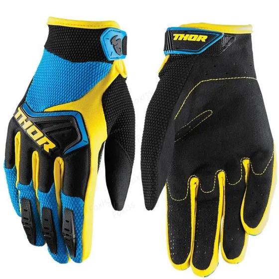 Imagem de Luva Thor Glove Blue Yellow Trilha Motocross Mtb Off Road