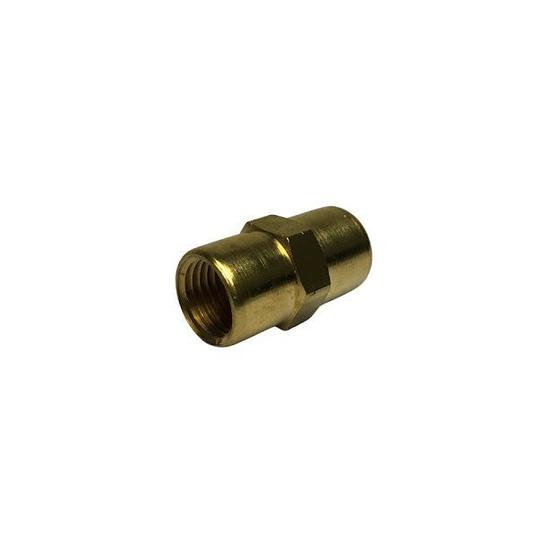 Imagem de Luva União em Aço Rosca Fêmea BSP Conexão Metal 1/4 x 1/4