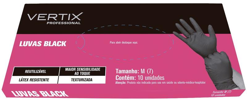 Imagem de Luva vertix latex black par