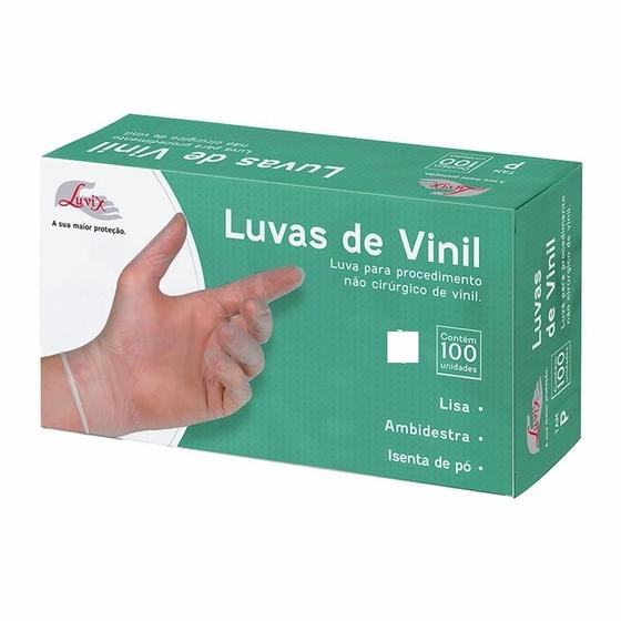 Imagem de Luva vinil luvix p sem po med proced c/100 (20x100) (b)