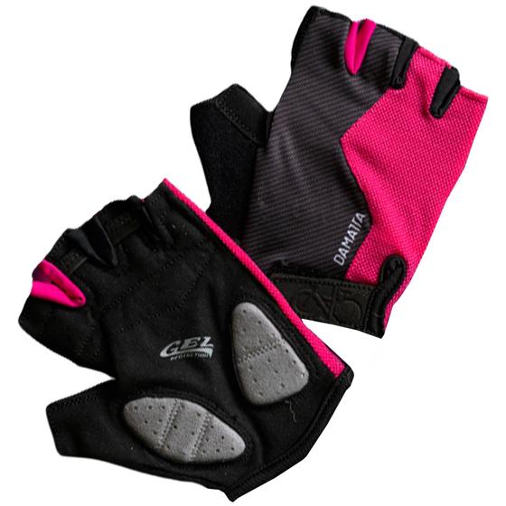 Imagem de Luvas Bike DaMatta Gel Dedo Curto Rosa/Preto