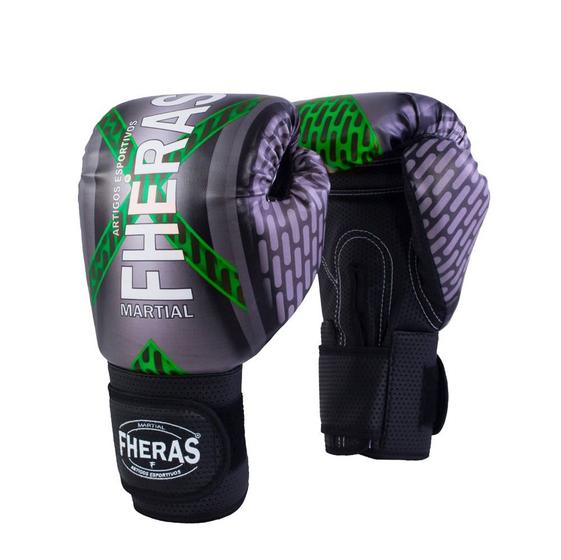 Imagem de Luvas Boxe Muay Thai - Iron Verde - Fheras - 12 / 14 OZ