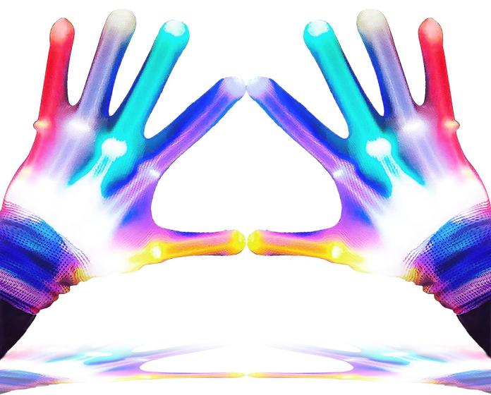 Imagem de Luvas de Dedo com LED GLEDLOVES - Tamanho L (1 Par) - Para Adolescentes e Adultos