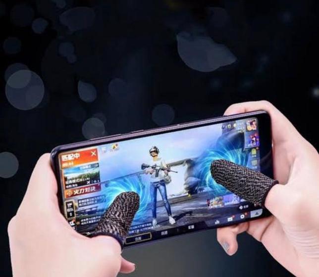 Imagem de luvas de dedo gamer para jogos de celular par