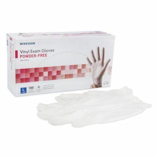 Imagem de Luvas de Exame de Vinil McKesson - 100 Unidades (4 Pacotes) - Punho Grande e Transparente
