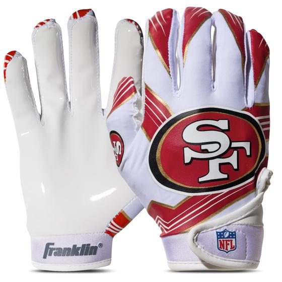 Imagem de Luvas de Futebol Americano Franklin Sports 49ers NFL - Infantil