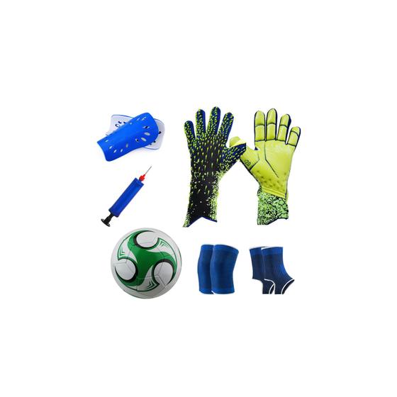 Imagem de Luvas de goleiro + Kit de treinamento e futebol - Tamanho 6