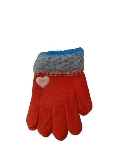 Imagem de Luvas de Lã Infantil Frio Inverno Menina com Coração