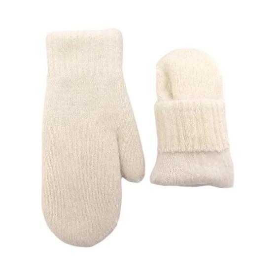 Imagem de Luvas De Lã Sem Dedos De Pele De Coelho Quente De Inverno Feminino Luvas Ao Ar Livre Para Presentes