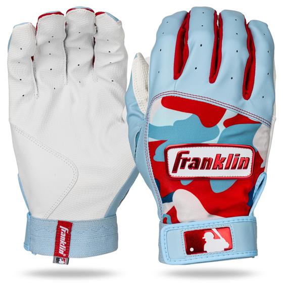 Imagem de Luvas de Rebatidas Franklin Sports Digitek Camo MLB - Adulto, Tamanho Grande