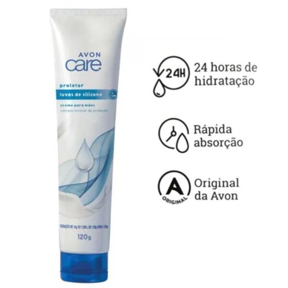 Imagem de Luvas De Silicone - Creme Protetor p/ as mãos-Avon Care -75g