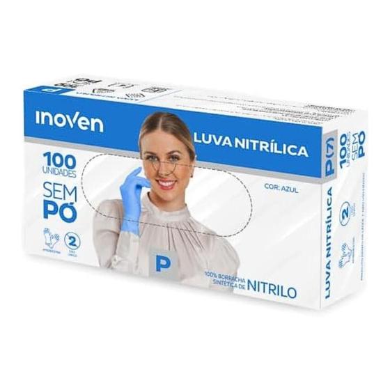 Imagem de Luvas Descartáveis Inoven Nitrilica ul Sem Pó Tamanho P