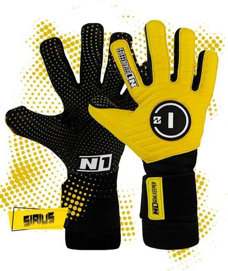 Imagem de Luvas Goleiro Profissional N1 Goalkeeper Sirius Yellow