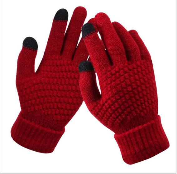 Imagem de Luvas Inverno Touch Screen Toque Celular Frio Vento Feminina