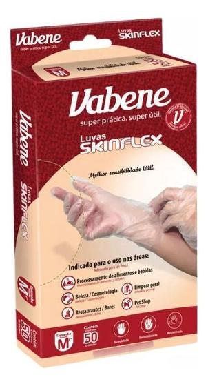 Imagem de Luvas  M Skinflex Vabene Com 50 Unidades