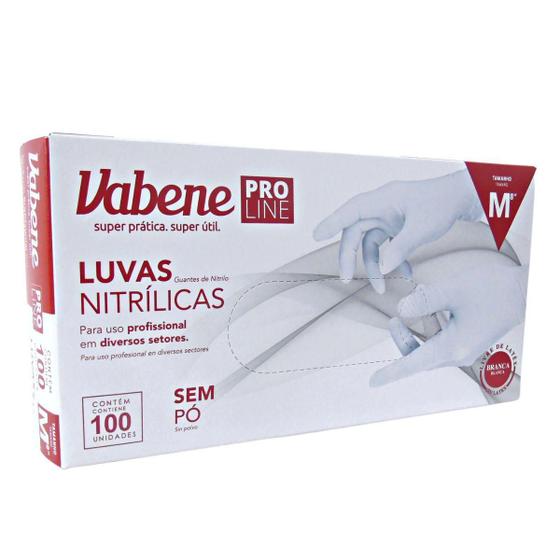 Imagem de Luvas Nitrílicas Vabene Pro Line Sem Pó Tam:M C/100 Uni