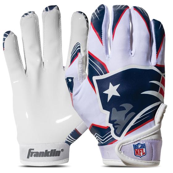 Imagem de Luvas para receptores de futebol Franklin Sports New England Patriot