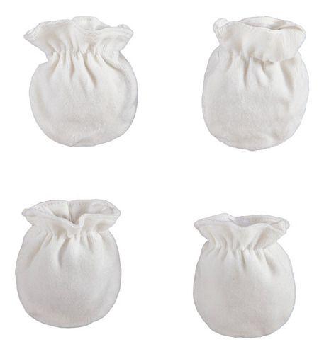 Imagem de Luvinhas Luva Protetora Segura Macia Recém Nascido Kit Com 2 Pares Enxoval Para Bebês Zip