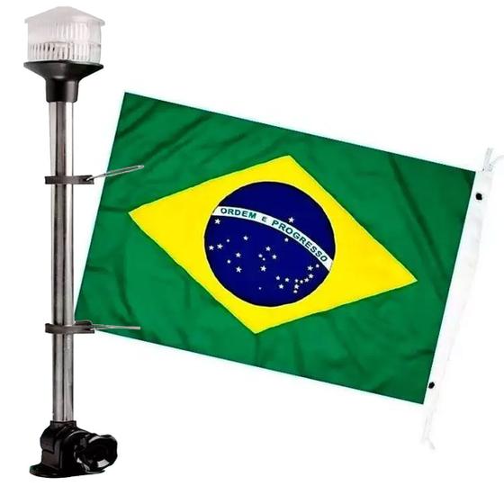 Imagem de Luz Alcançado Ancoragem LED Preto Com Bandeira 
