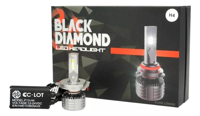 Imagem de Luz Automotiva Black Diamond H4 LED 6000K 9000 Lumens 55W