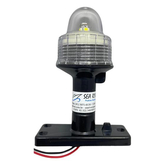 Luz Circular Lente Branca Sem Haste Com Led Base Preta - Seariver Imagem de Luz Circular Lente Branca Sem Haste Com Led Base Preta