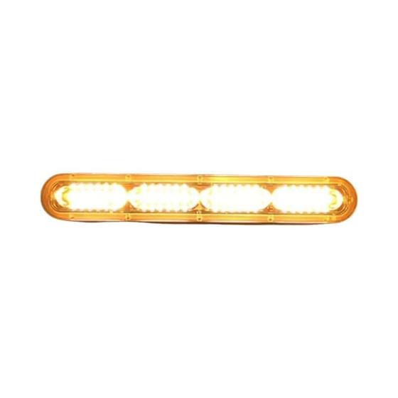 Imagem de Luz de Advertência Estroboscópica LED Âmbar para Caminhão - 24 LEDs - 19cm