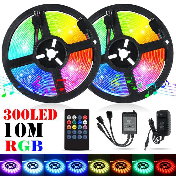 Imagem de Luz de faixa flexível RGB 10m 300LED 5050 Music Sync IP65