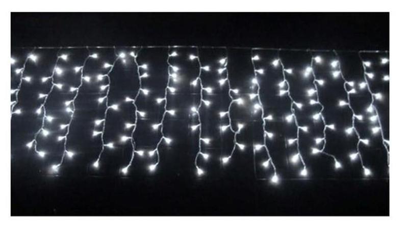 Imagem de Luz de Natal Cascata 300 Lâmpadas LED Color 8F Fio Branco Bivolt 6,0 Mts 