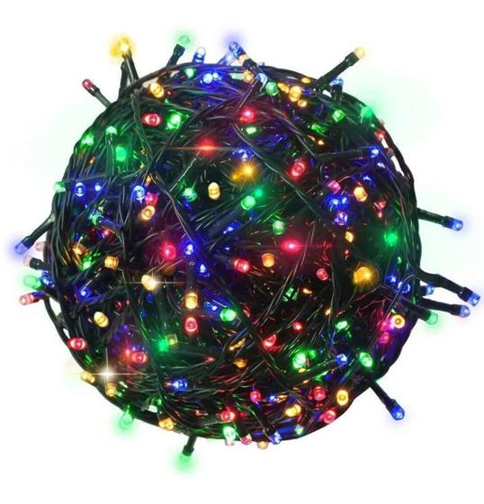 Luz de Natal Cordão 500 Lâmpadas LED Colorido Fio Verde EXTERNO Bivolt 50  Mts IP44 - GLOBAL - Cordão de Luz - Magazine Luiza