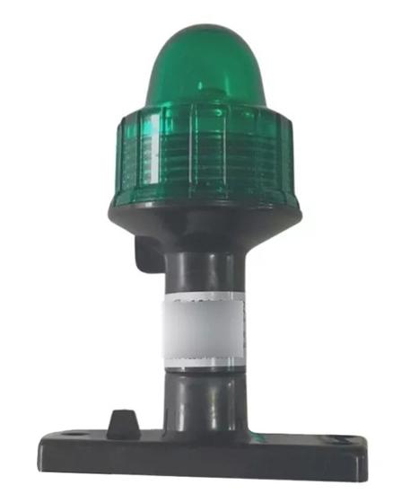 Imagem de Luz de Navegação TOP Boreste Verde 15cm 9 Led CMD Preto