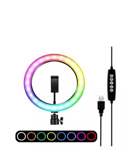 Imagem de Luz de preenchimento de beleza de transmissão ao vivo para celular rgb colorida