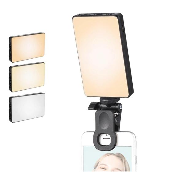 Imagem de Luz De Selfie LED Universal Clip-on 120 LEDs 2500K-9000K Com Bateria Para iPhone Samsung Huawei